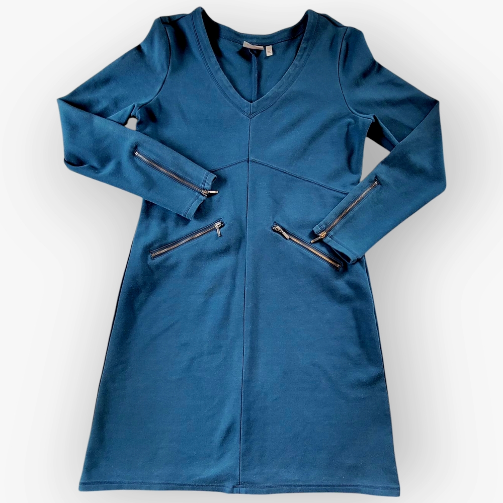 Athleta Celebration Ponte Dress Teal Size Large